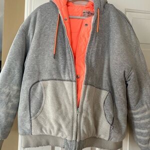 We The Free Gray and Bright Orange reversible  jacket.
